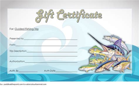 Free Printable Fishing Gift Certificate Template